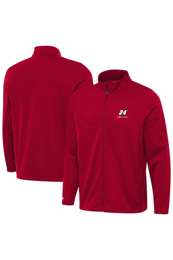 Men's Antigua Red Jeff Gordon Links 2 Full-Zip Golf Jacket