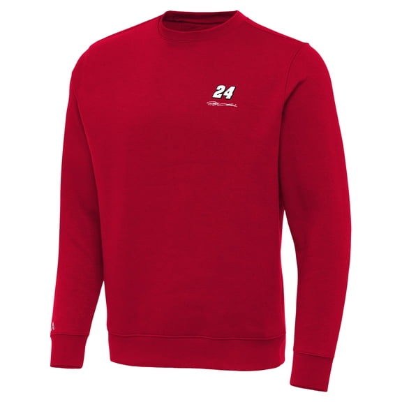 Men's-Antigua Red Jeff Gordon Victory Pullover Sweatshirt