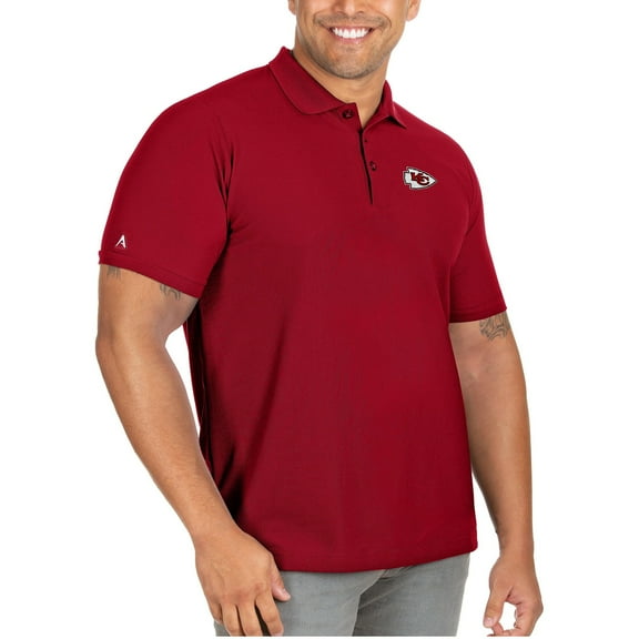 Men's Antigua Red Kansas City Chiefs Big & Tall Legacy Pique Polo