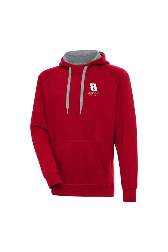 Men's Antigua Red Kyle Busch Victory Pullover Hoodie