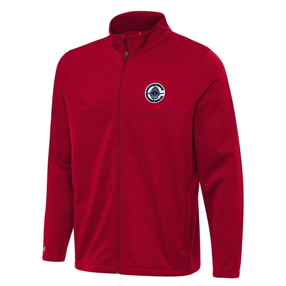 Men's Antigua Red LA Clippers Links 2 Full-Zip Golf Jacket
