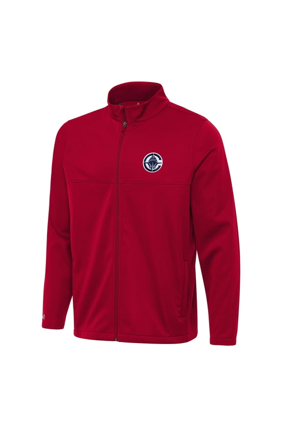 Men's Antigua Red LA Clippers Links 2 Full-Zip Golf Jacket