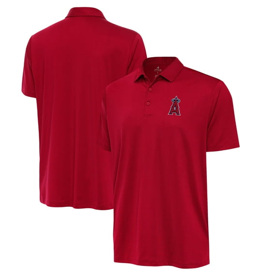 Men's Antigua  Red Los Angeles Angels Eclipse Polo