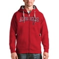 thumbnail image 1 of Men's Antigua Red Los Angeles Angels Team Logo Victory Full-Zip Hoodie, 1 of 1
