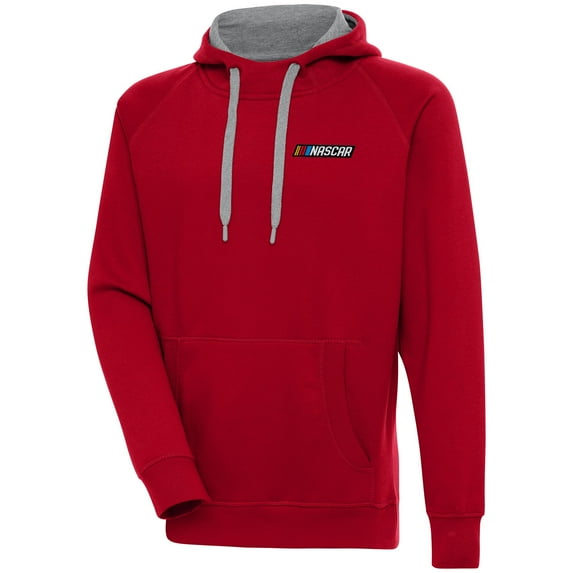 Men's Antigua Red NASCAR Victory Pullover Hoodie