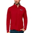 thumbnail image 1 of Men's Antigua Red New England Patriots Tribute Quarter-Zip Lightweight Pullover Top, 1 of 1