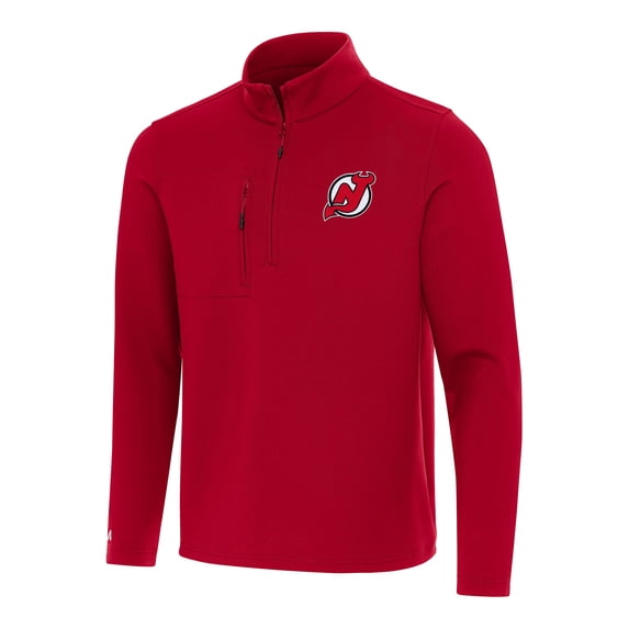 Men's Antigua Red New Jersey Devils Insider Quarter-Zip Top