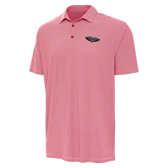 Men's Antigua Red New Orleans Pelicans Twine Polo