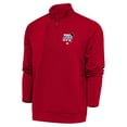 thumbnail image 1 of Men's Antigua Red New York Black Yankees Generation Quarter-Zip Pullover Top, 1 of 1