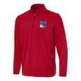 thumbnail image 1 of Men's Antigua  Red New York Rangers Perilous Quarter-Zip Sweatshirt, 1 of 1
