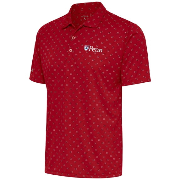 Men's Antigua Red Pennsylvania Quakers Spark Polo