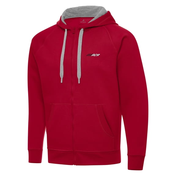 Men's-Antigua Red Richard Childress Racing Full-Zip Hoodie