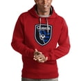 thumbnail image 1 of Men's Antigua Red San Jose Earthquakes Victory Pullover Hoodie, 1 of 1