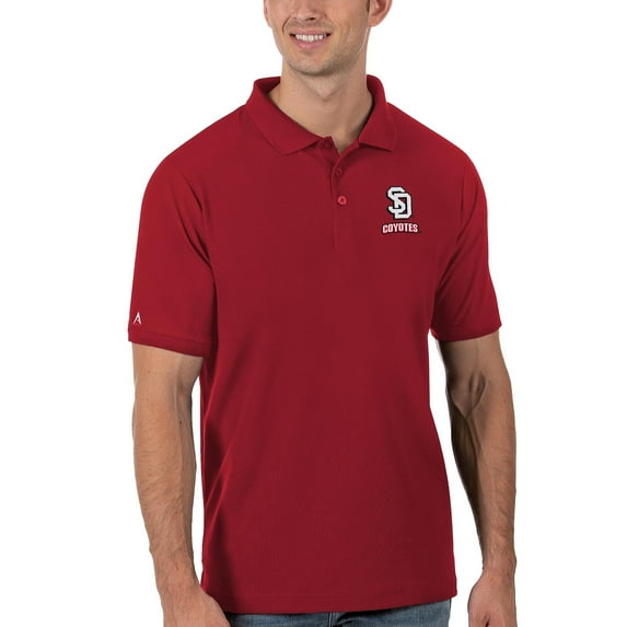 Men's Antigua Red South Dakota Coyotes Legacy Pique Polo