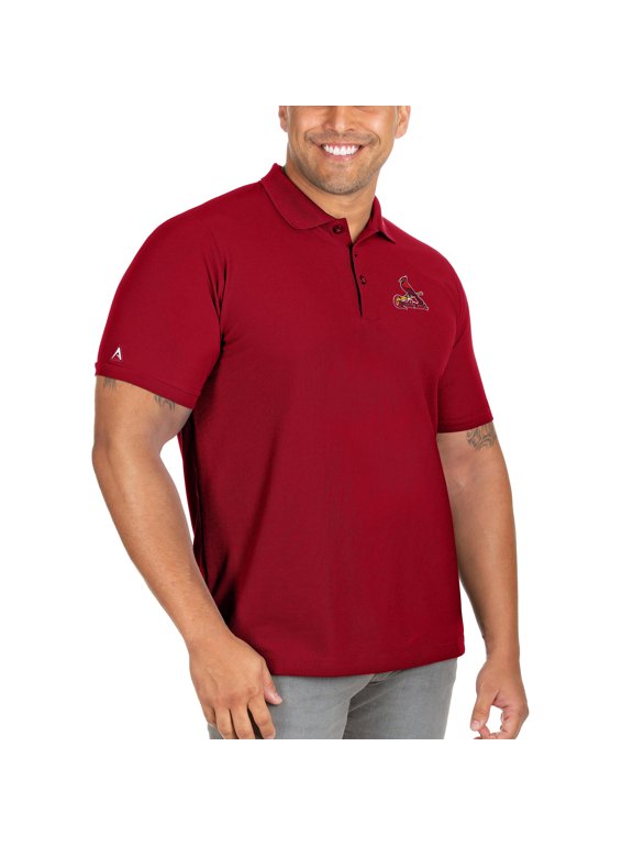 Men's Antigua Red St. Louis Cardinals Big & Tall Legacy Pique Polo