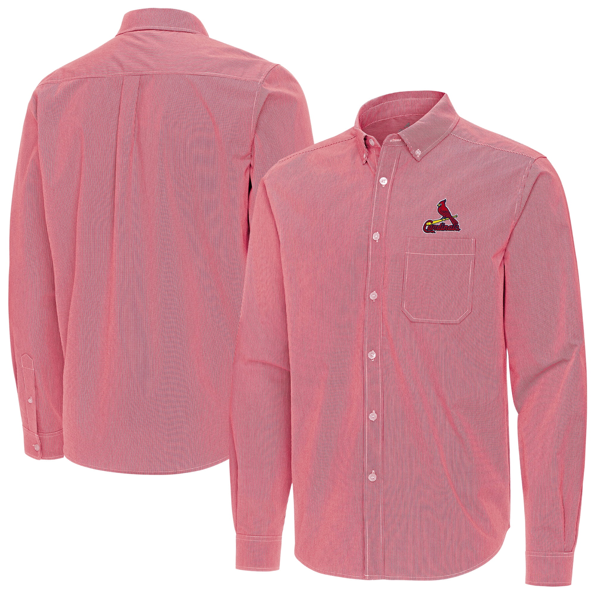 Men's Antigua Red St. Louis Cardinals Porter Woven Long Sleeve Button-Down  Shirt - Walmart.com