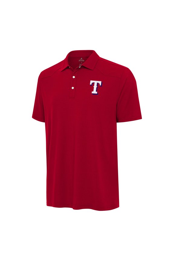 Men's Antigua Red Texas Rangers Western Polo
