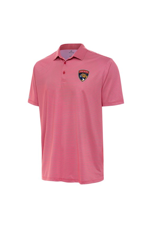 Men's Antigua Red/White Florida Panthers Rings Polo