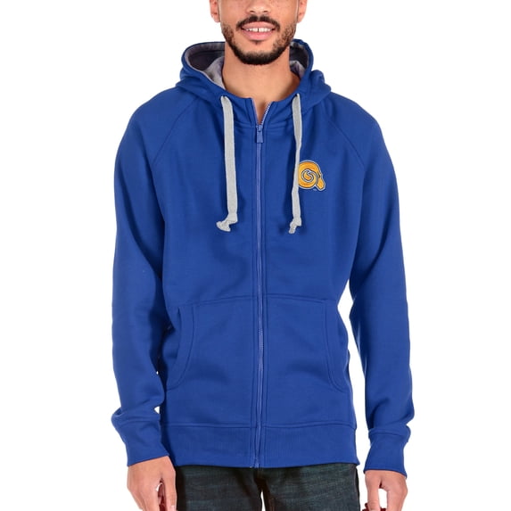 Men's Antigua Royal Albany State Golden Rams Victory Full-Zip Hoodie