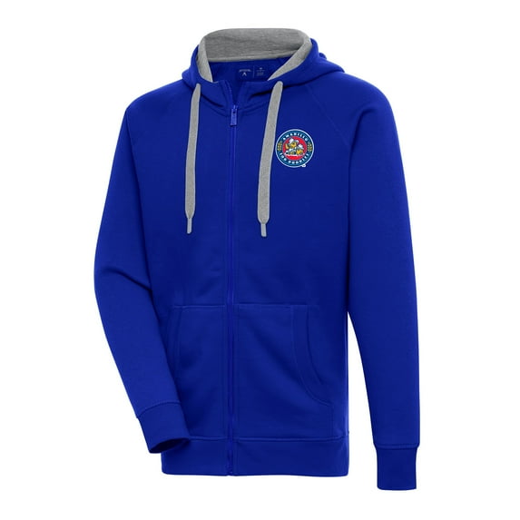 Men's Antigua Royal Amarillo Sod Poodles Victory Full-Zip Hoodie