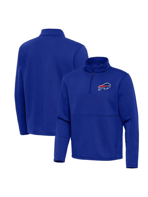 Men's Antigua Royal Buffalo Bills Twist Quarter-Zip Pullover Jacket
