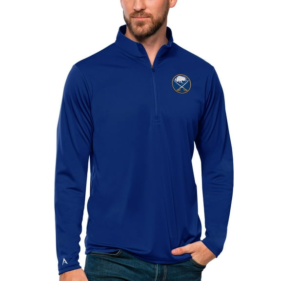 Men's Antigua Royal Buffalo Sabres Tribute Quarter-Zip Pullover Top