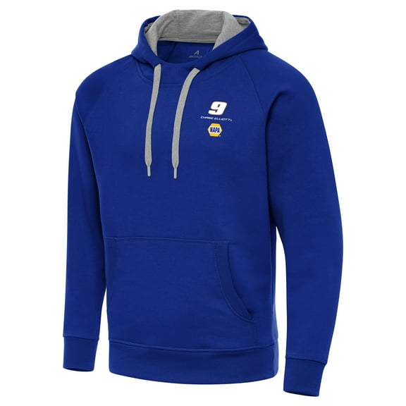 Men's-Antigua  Royal Chase Elliott Fleece Victory Pullover Hoodie