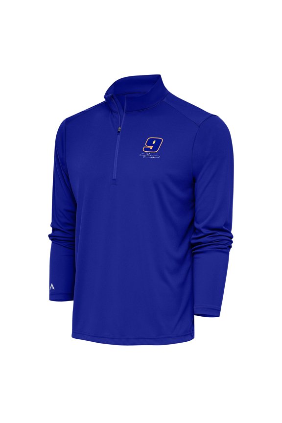Men's Antigua Royal Chase Elliott Tribute Quarter-Zip Pullover Top
