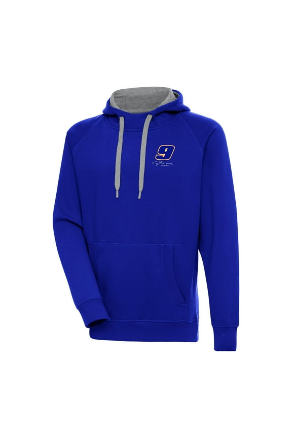 Men's Antigua Royal Chase Elliott Victory Pullover Hoodie