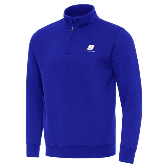 Men's-Antigua  Royal Chase Elliott Victory Quarter-Zip Sweatshirt