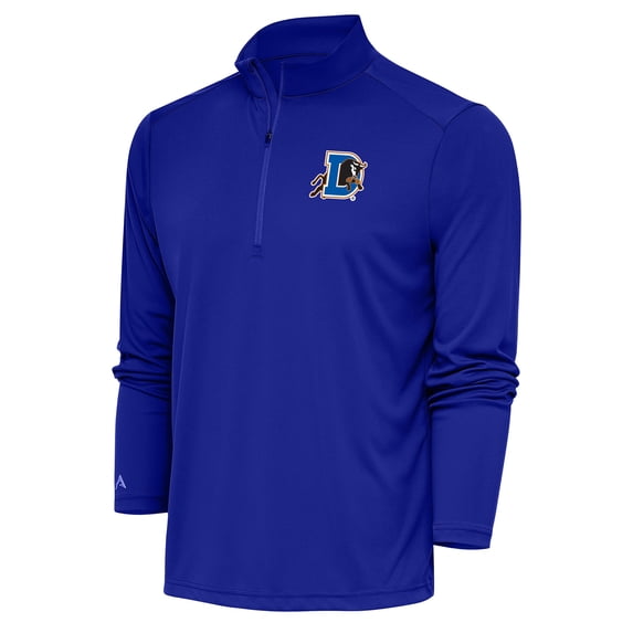 Men's Antigua Royal Durham Bulls Tribute Quarter-Zip Pullover Top