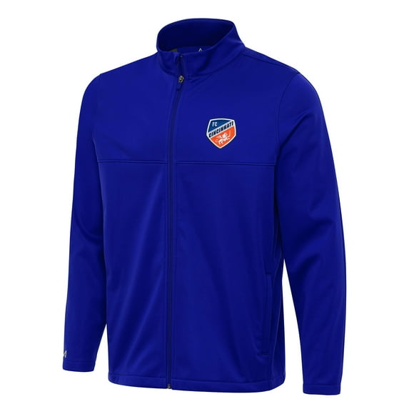 Men's Antigua Royal FC Cincinnati Links 2 Full-Zip Golf Jacket