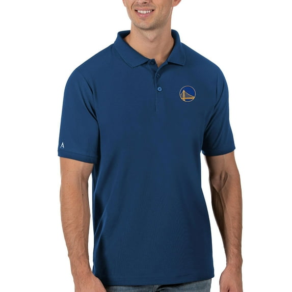 Men's Antigua Royal Golden State Warriors Legacy Pique Polo