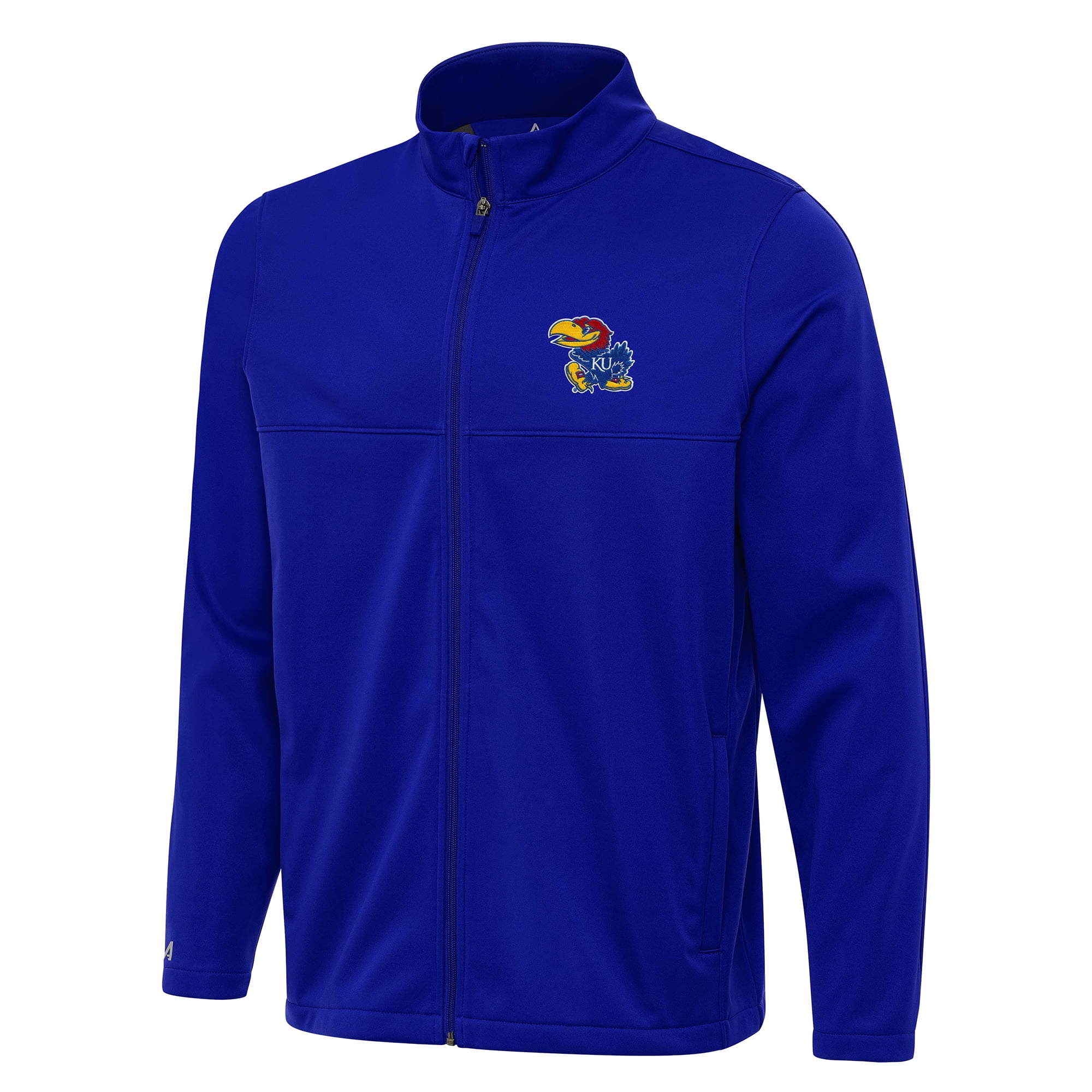 Men's Antigua Royal Kansas Jayhawks Links 2 FullZip Golf Jacket