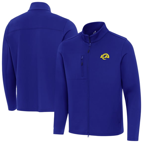 Men's Antigua Royal Los Angeles Rams Objection DBP Full-Zip Jacket