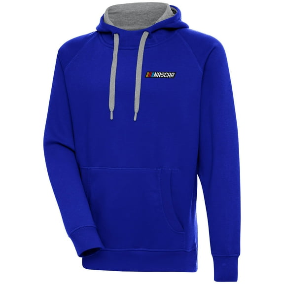 Men's Antigua  Royal NASCAR Victory Pullover Hoodie