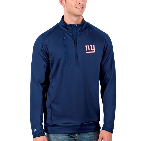 Men's Antigua Royal New York Giants Generation Quarter-Zip Pullover Jacket