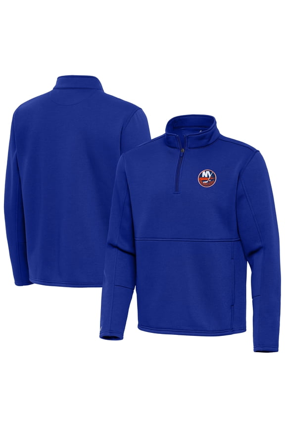 Men's Antigua Royal New York Islanders Twist Quarter-Zip Pullover Jacket