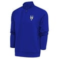 thumbnail image 1 of Men's Antigua Royal New York Mets Metallic Generation Quarter-Zip Pullover Top, 1 of 1