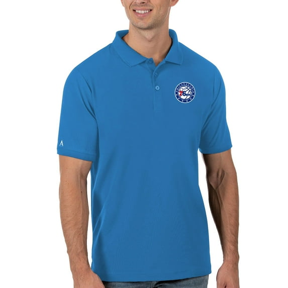 Men's Antigua Royal Philadelphia 76ers Legacy Pique Polo