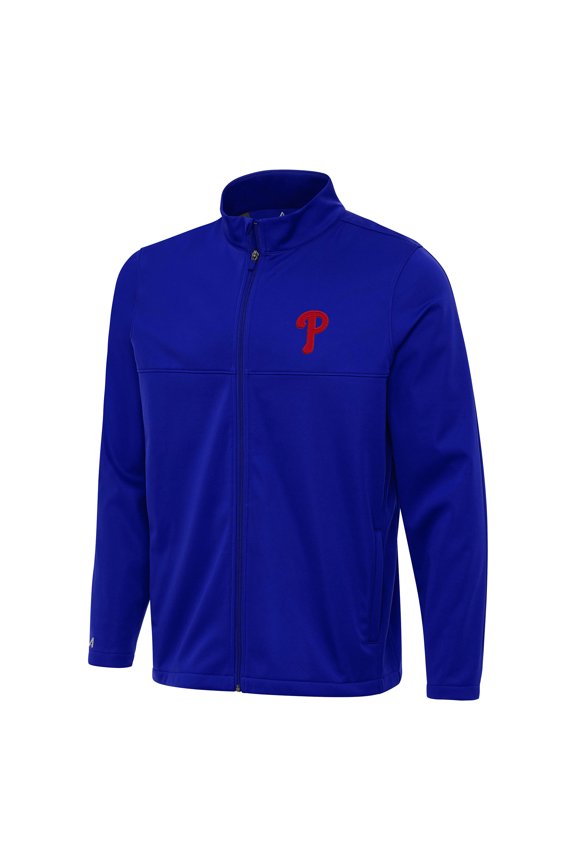 Men's Antigua Royal Philadelphia Phillies Links 2 Full-Zip Golf Jacket