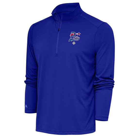 Men's Antigua Royal Philadelphia Stars Tribute Quarter-Zip Pullover Top