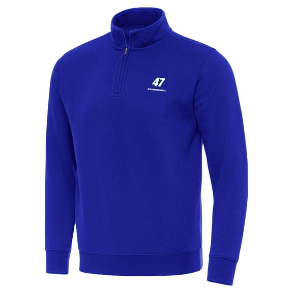 Men's-Antigua  Royal Ricky Stenhouse Jr. Victory Quarter-Zip Sweatshirt