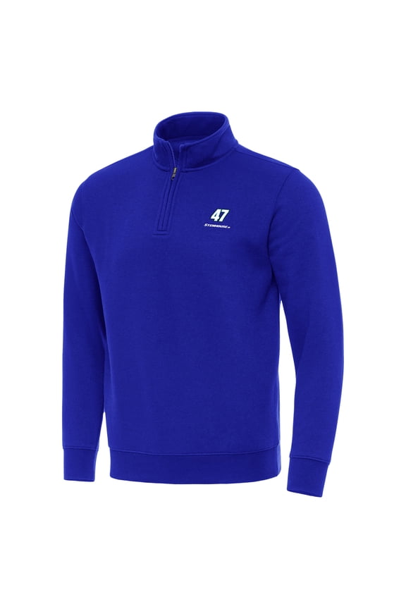 Men's-Antigua Royal Ricky Stenhouse Jr. Victory Quarter-Zip Sweatshirt
