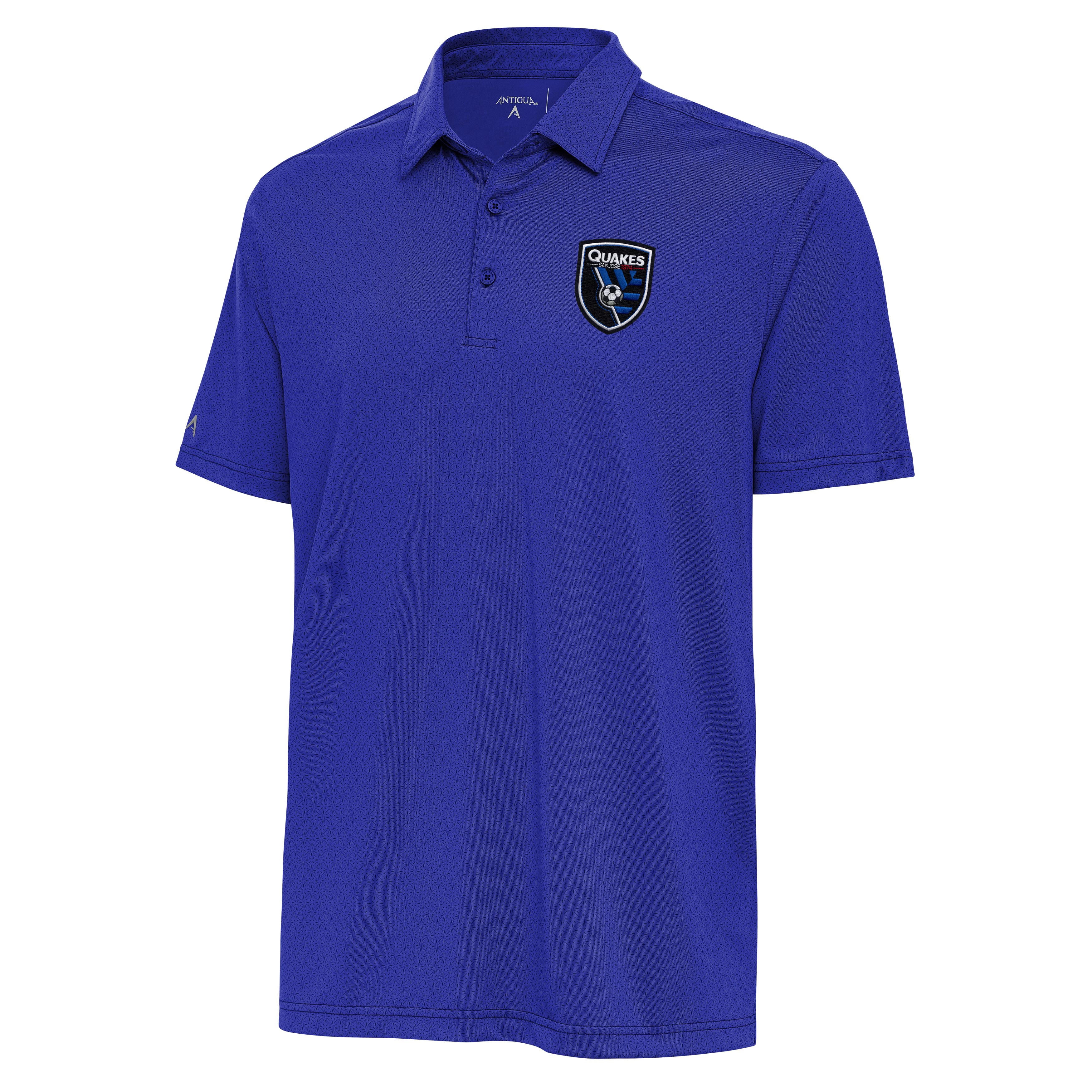 Men's Antigua Royal San Jose Earthquakes Whirl Polo
