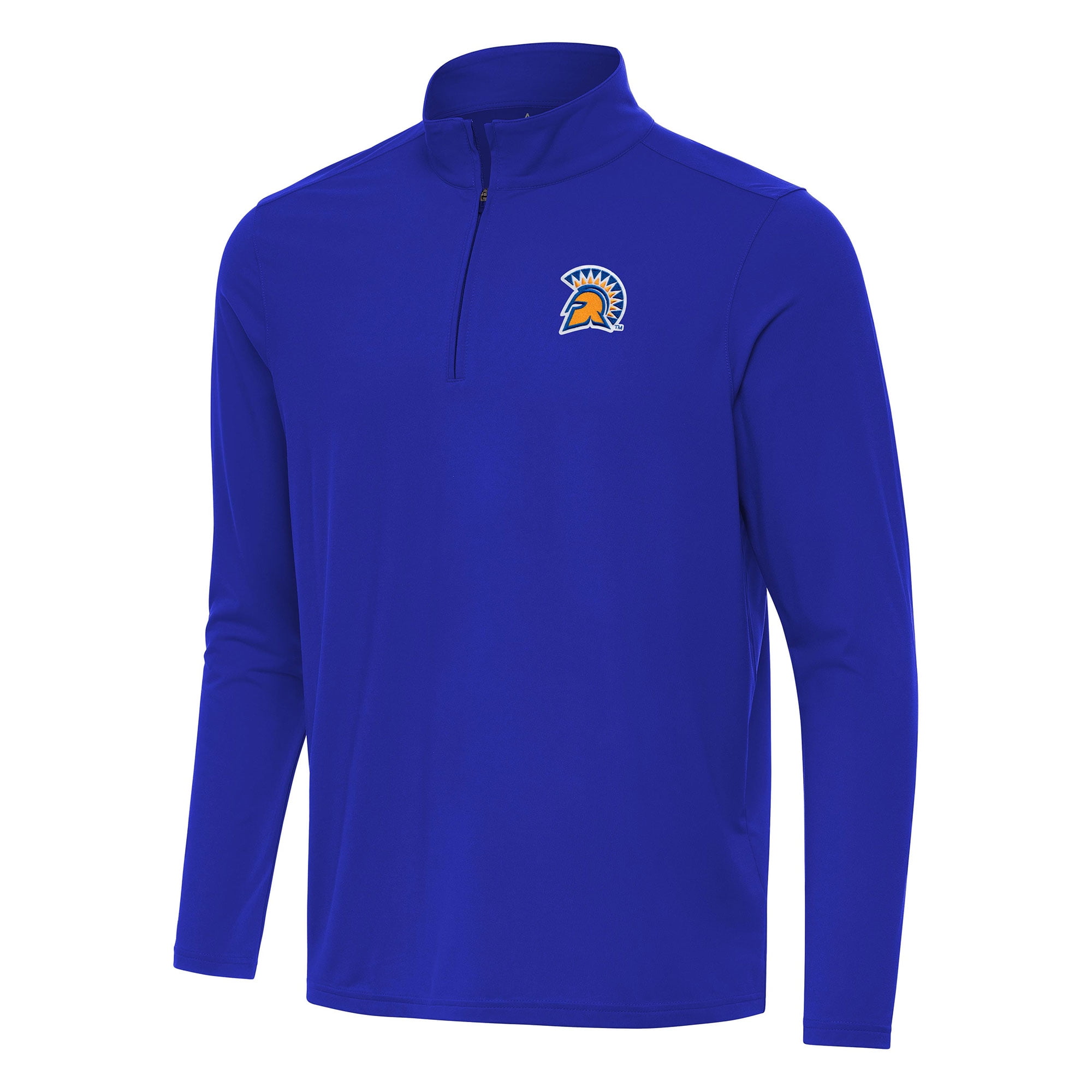Men's Antigua Royal San Jose State Spartans Intent QuarterZip Top