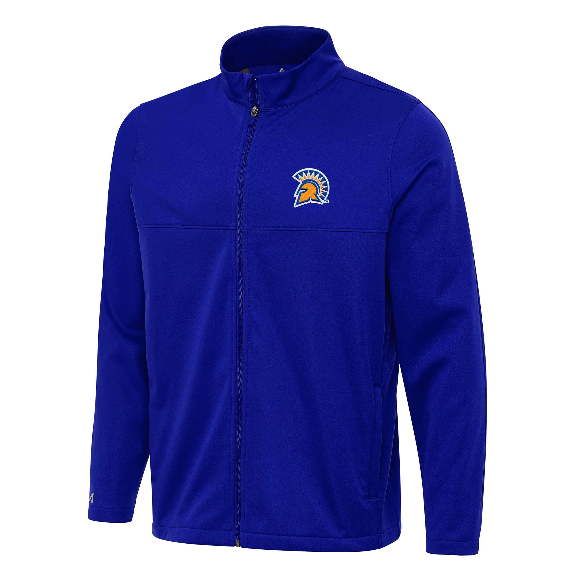Men's Antigua Royal San Jose State Spartans Links 2 FullZip Golf