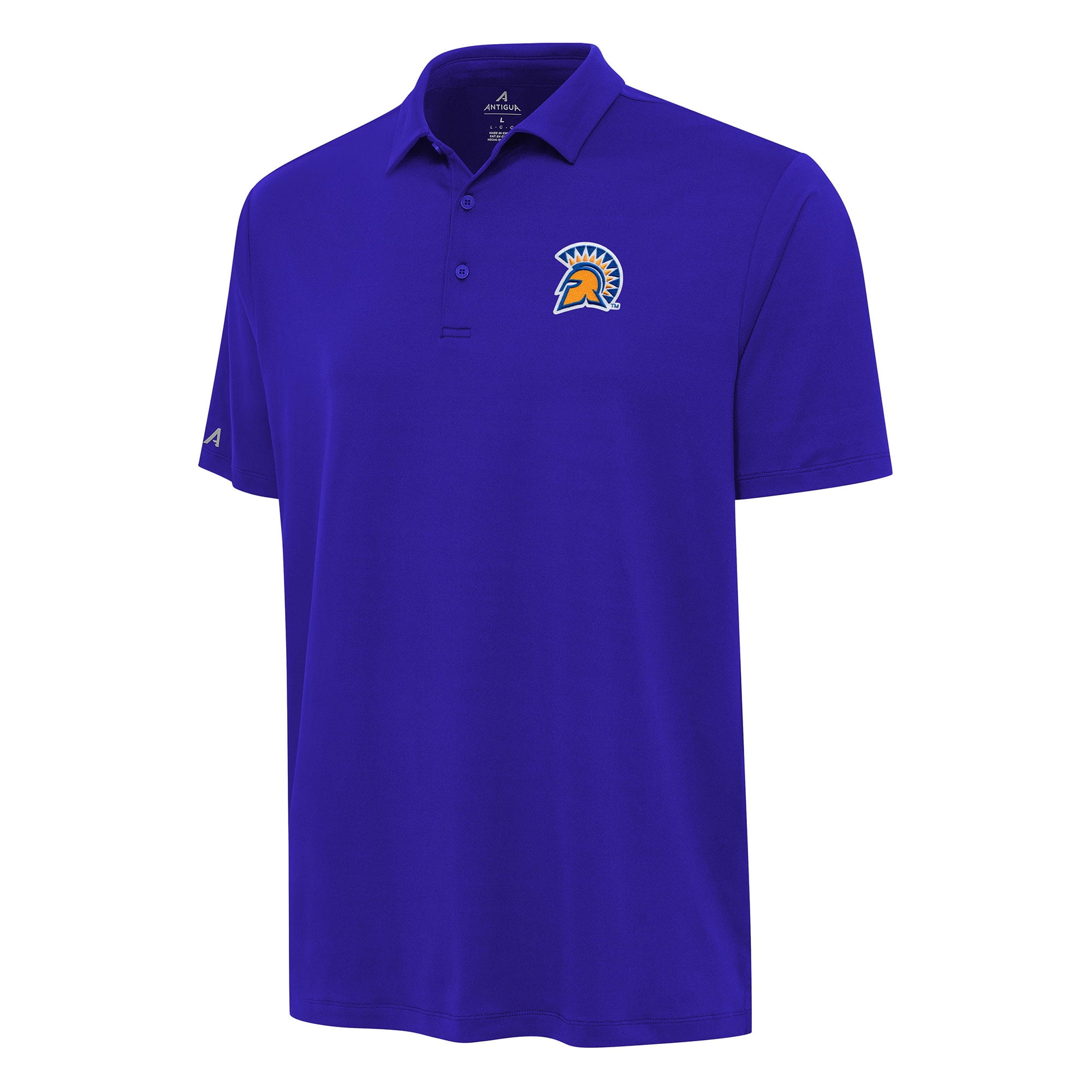 Men's Antigua Royal San Jose State Spartans Reprocess Polo