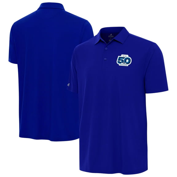 Men's Antigua  Royal Seattle Seahawks 50th Season Era Polo