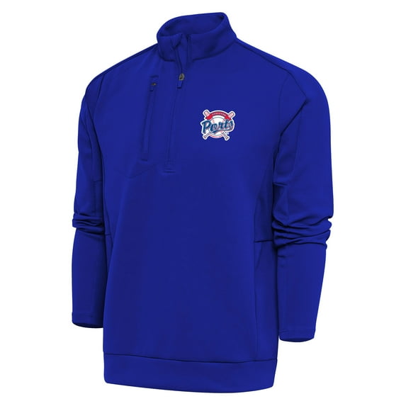 Men's Antigua Royal Stockton Ports Generation Quarter-Zip Pullover Top